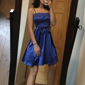 Royal blue silky formal dress !